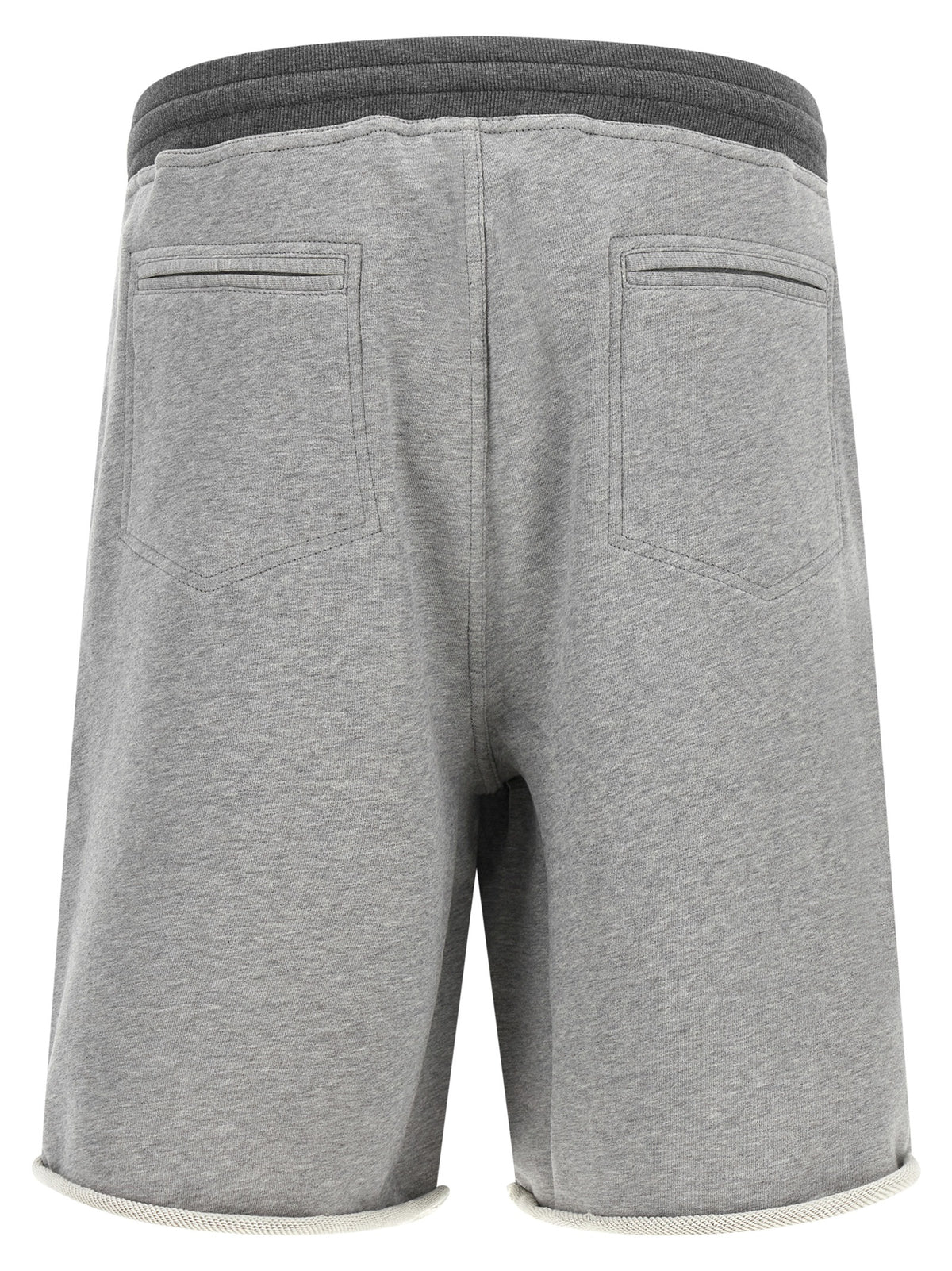 Gray Cotton Bermuda Shorts