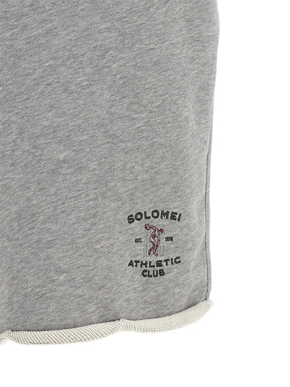 Gray Cotton Bermuda Shorts