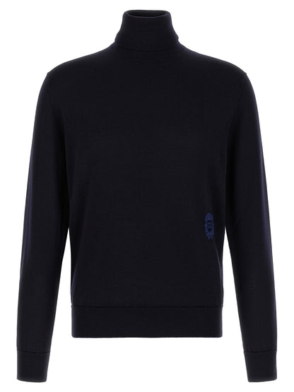 Blue Virgin Wool Cardigan