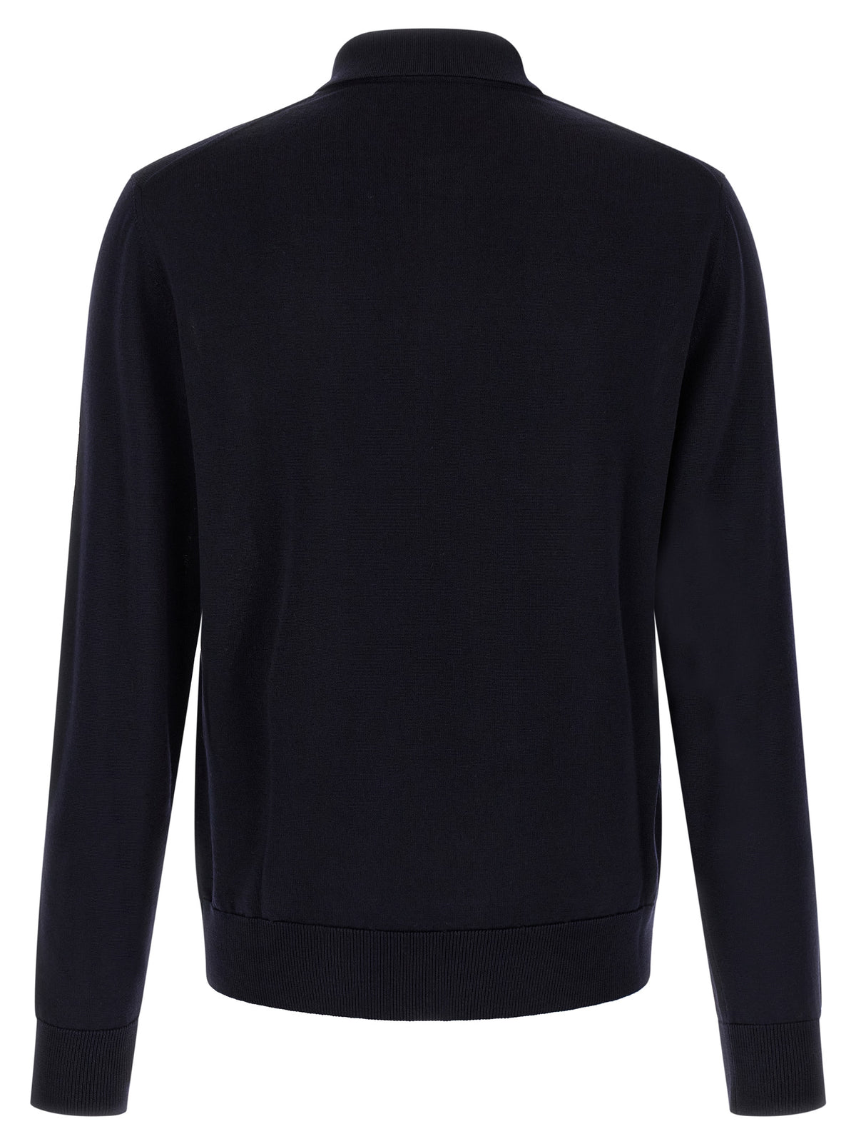 Blue Virgin Wool Polo Shirt