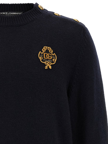 Blue Virgin Wool Cardigan