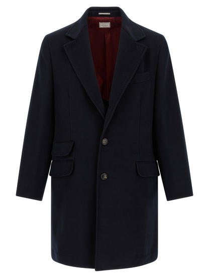 Blue Virgin Wool Coat