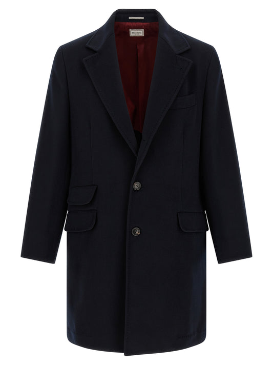 Blue Virgin Wool Coat