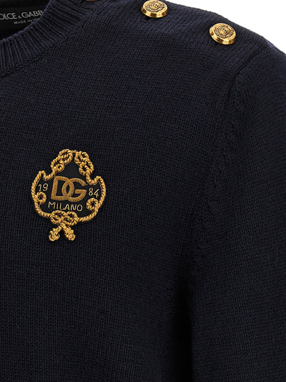 Blue Virgin Wool Cardigan