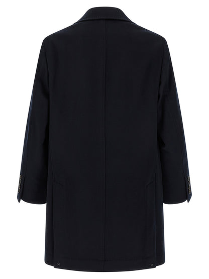 Blue Virgin Wool Coat