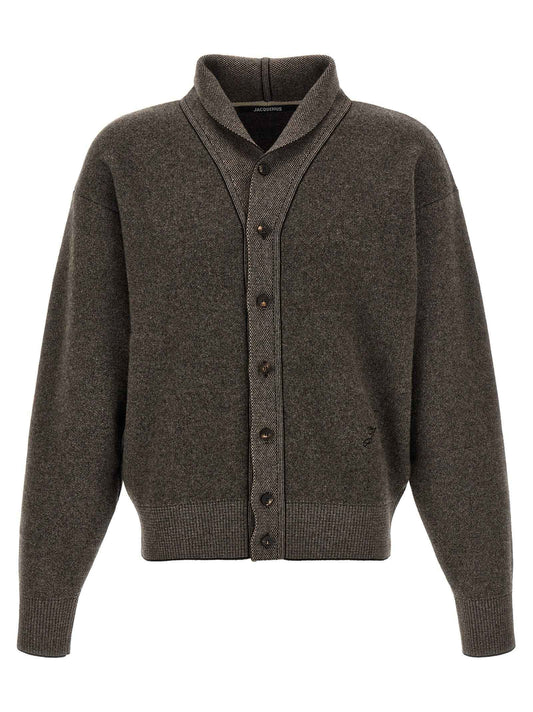 Brown Merino Wool Cardigan