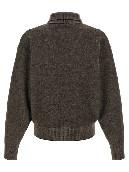 Brown Merino Wool Cardigan