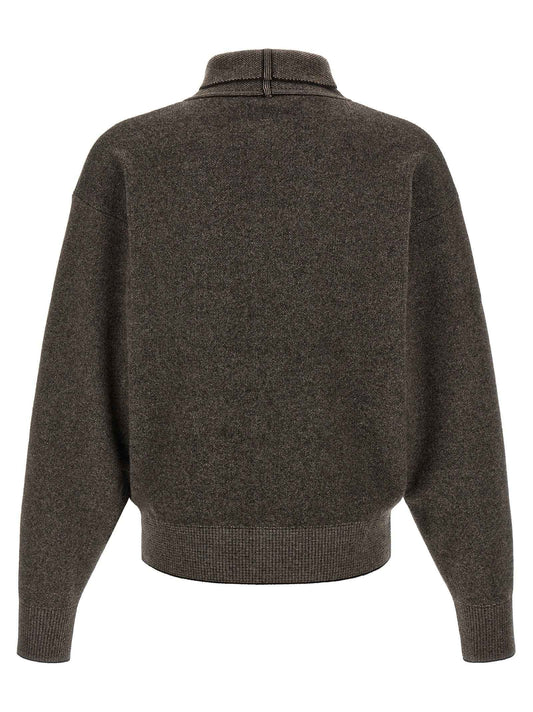 Brown Merino Wool Cardigan