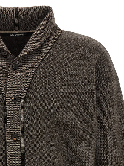 Brown Merino Wool Cardigan