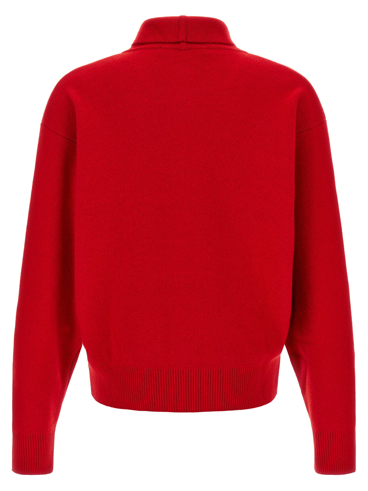 Red Merino Wool Cardigan