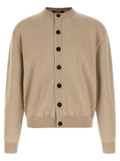 Beige Merino Wool Cardigan