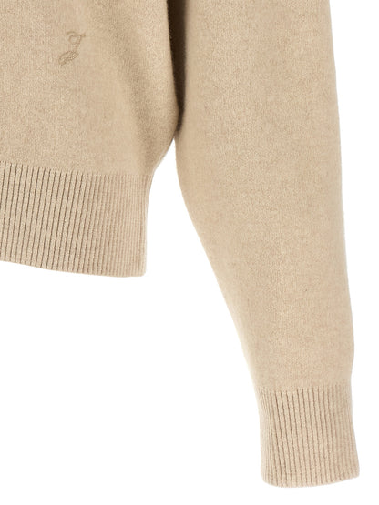 Beige Merino Wool Cardigan