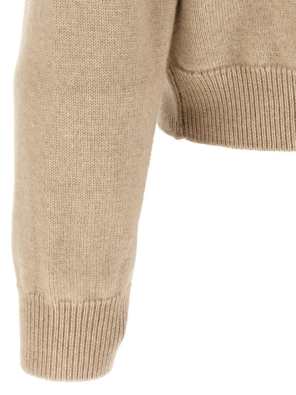 Beige Merino Wool Cardigan