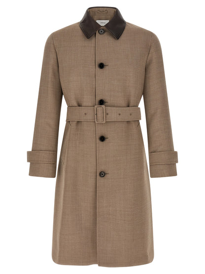 Beige Virgin Wool Coat