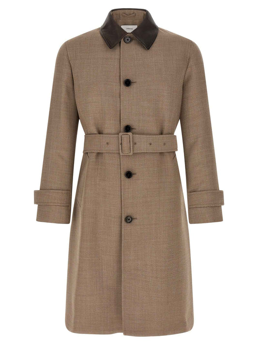 Beige Virgin Wool Coat