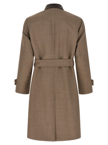 Beige Virgin Wool Coat