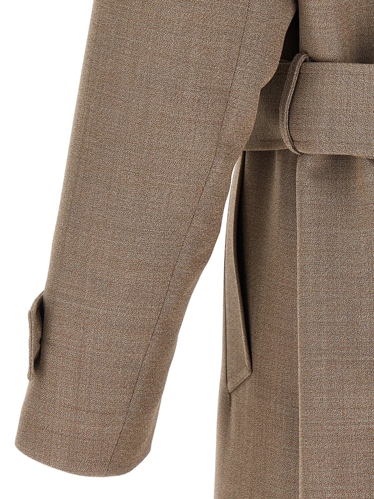 Beige Virgin Wool Coat