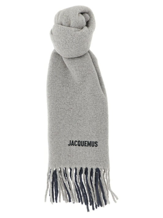 Gray Wool Scarf