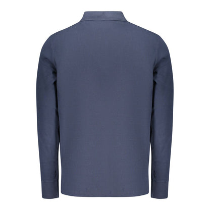 Blue Cotton Polo Shirt