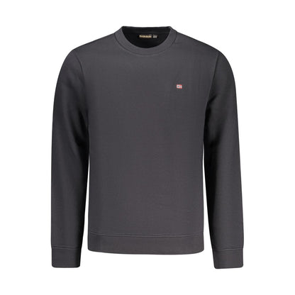 Black Cotton Men's Sweatshirt