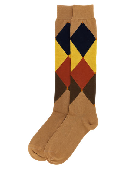 Brown Cotton Socks