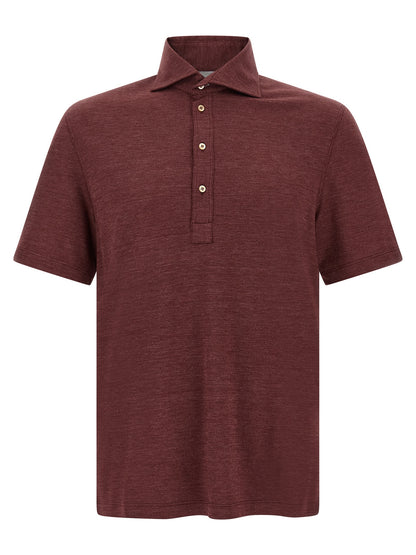 Bordeaux Virgin Wool Polo Shirt