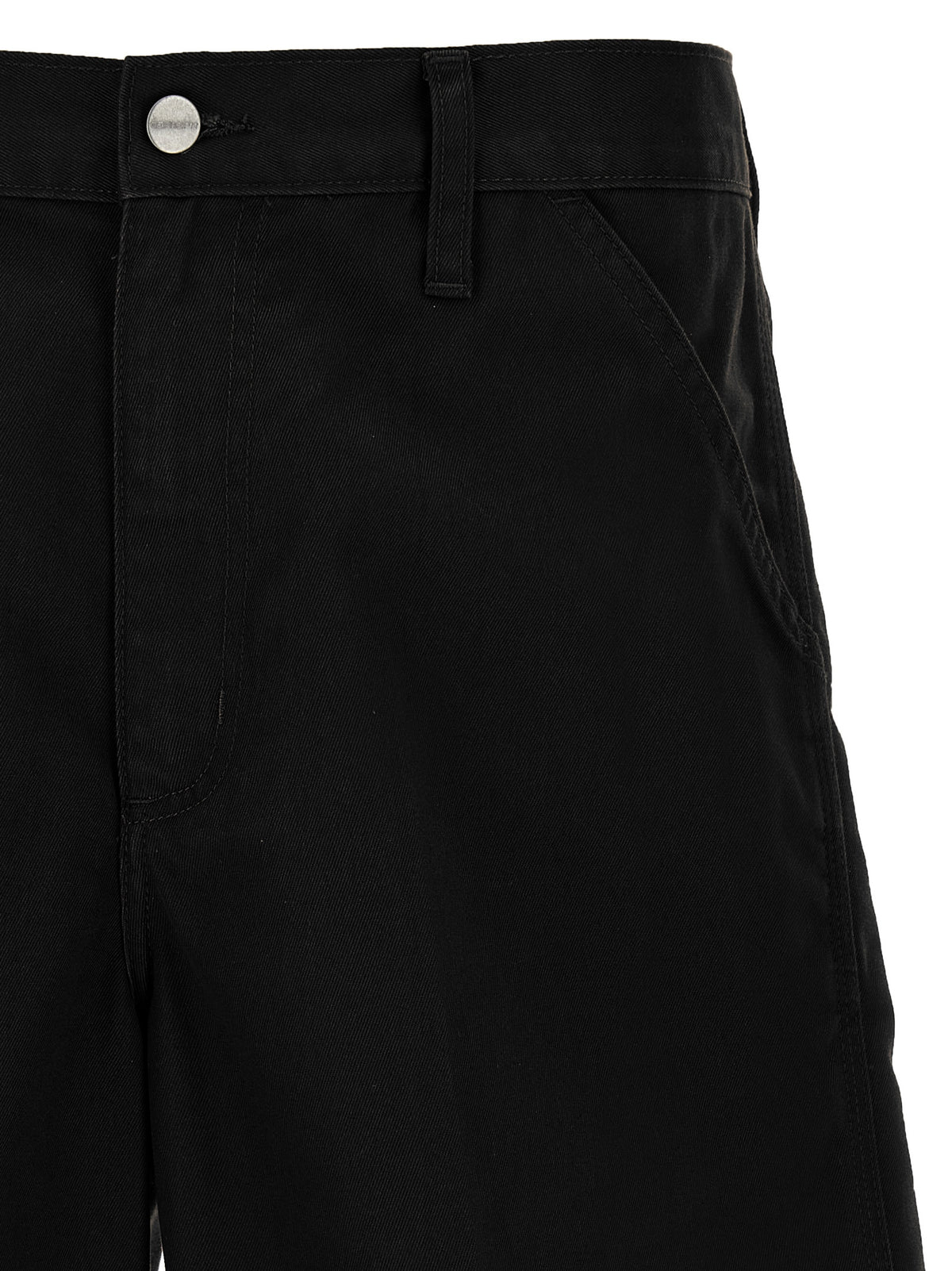 Black Polyester Bermuda Shorts