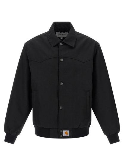 Black Polyester Bomber