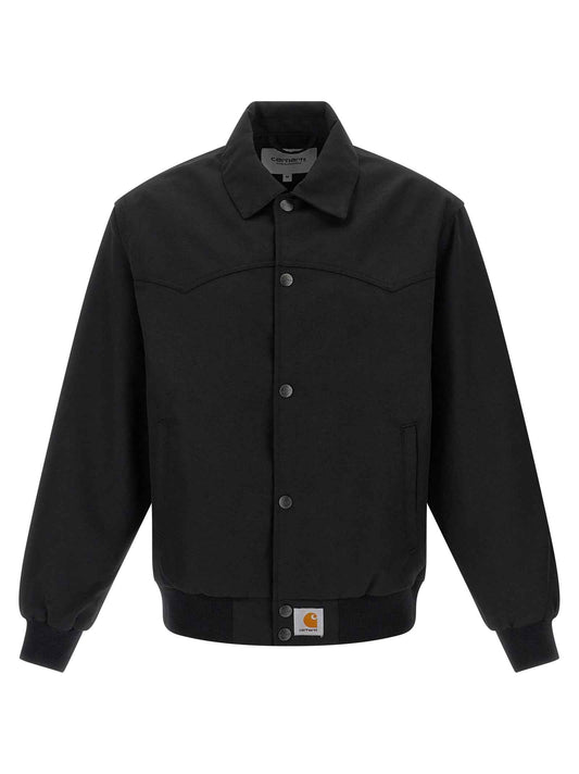 Black Polyester Bomber