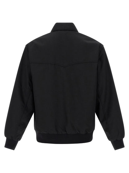 Black Polyester Bomber