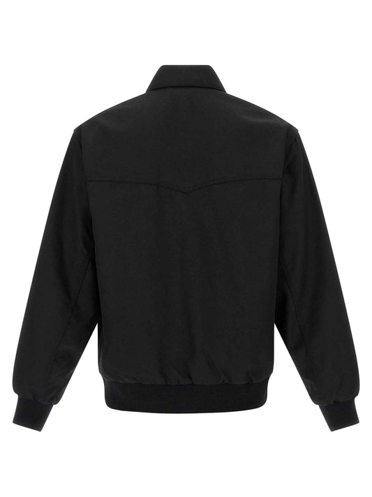 Black Polyester Bomber