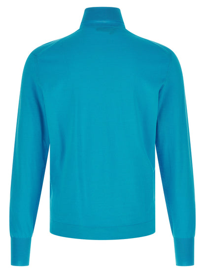 Blue Cotton Cardigan