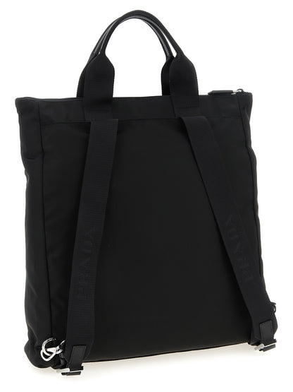 Black Recycled Polyamide Tote Bag