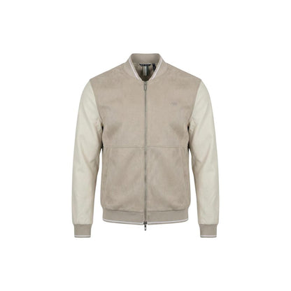Beige Polyester Bomber