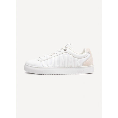 White Nylon Low Top Sneakers