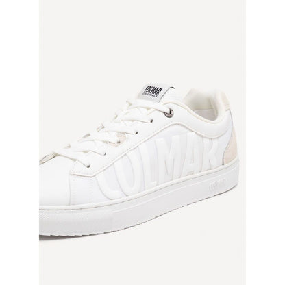 White Nylon Low Top Sneakers