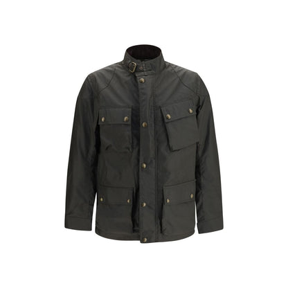 Bicolor Cotton Full-Length Jacket