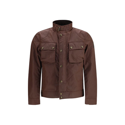 Brown Cotton Full-Length Jacket