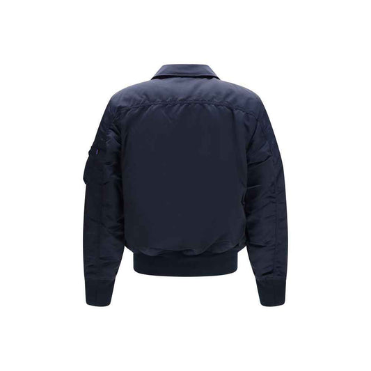 Blue Nylon Bomber