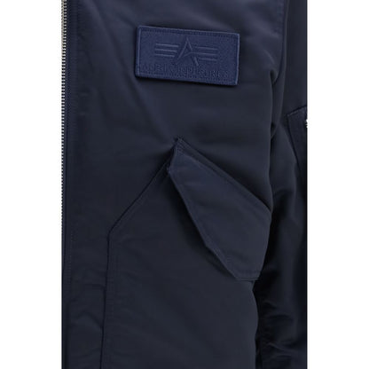 Blue Nylon Bomber
