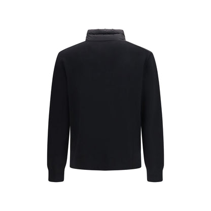 Black Recycled Polyamide Full-Length Jacket