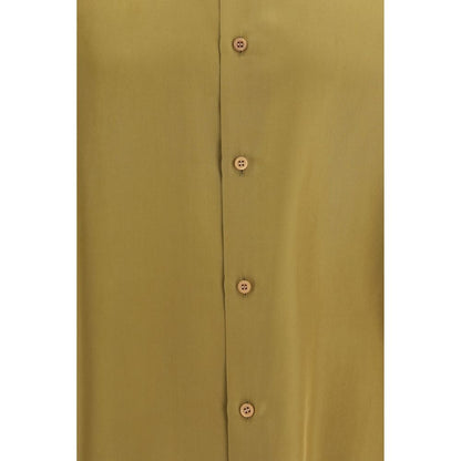 Beige Silk Dress Shirt