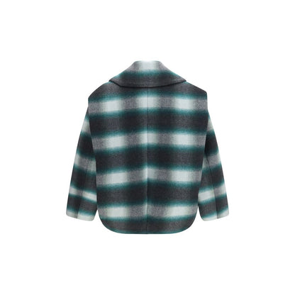 Bicolor Wool Oves Aries Full-Length Jacket