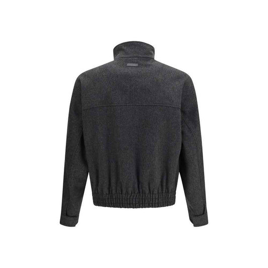 Gray Wool Oves Aries Bomber