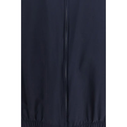 Blue Silk Full-Length Jacket