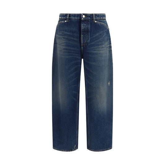 Blue Cotton Relaxed Fit Jeans