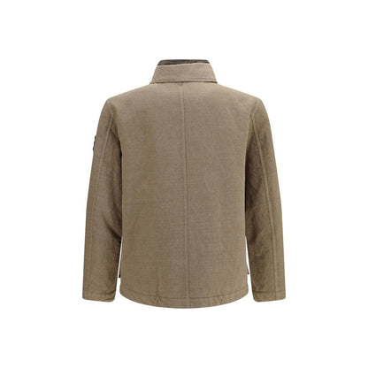 Brown Cotton Full-Length Jacket