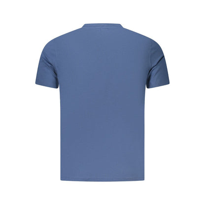 Blue Cotton Men's T-Shirt