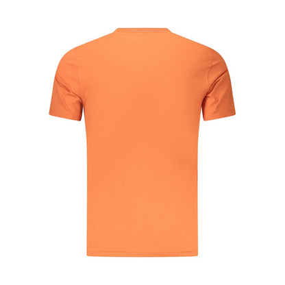 Orange Cotton Men T-Shirt