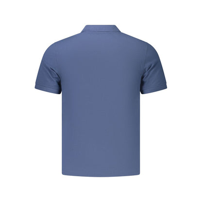 Blue Cotton Men's Polo Shirt